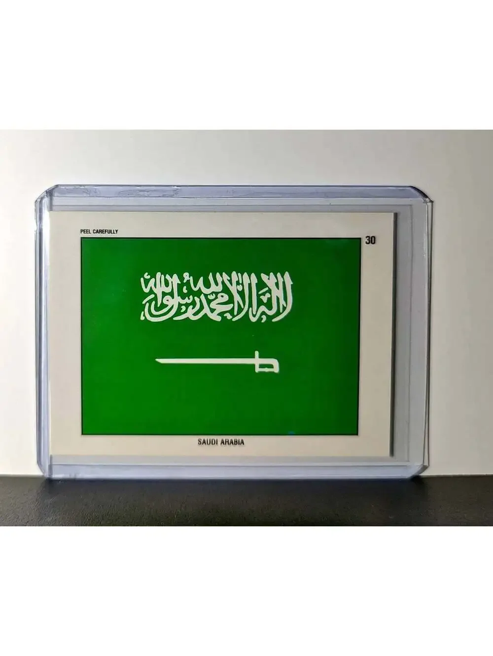 Saudi Arabia Flag 1991 Topps Desert Storm #30 Sticker Card